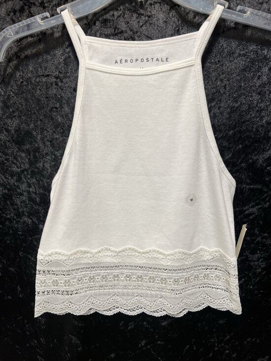 Aeropostale Tops - Aeropostale Women’s Crochet Trim Cropped Tank Top Size M NWT! Summer Beach